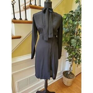 NWT State of Being Black Cut Out Wrap Dress Size M